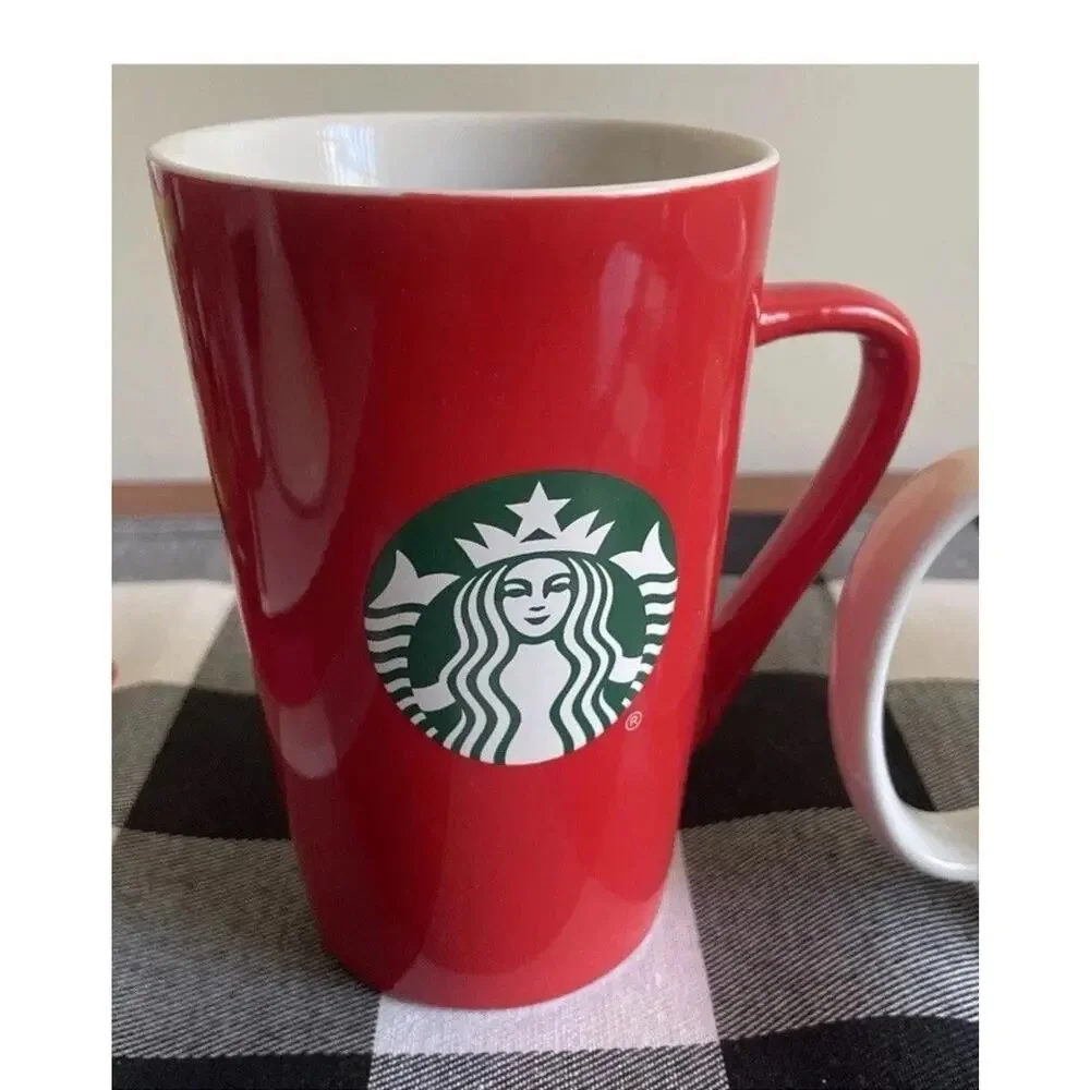 Starbucks Coffee Mug Cup Siren Logo 2006/2020/2024/2014 Red /white Mugs